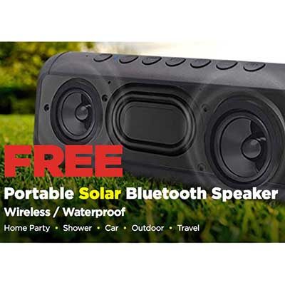 Free Portable Solar Bluetooth Speaker