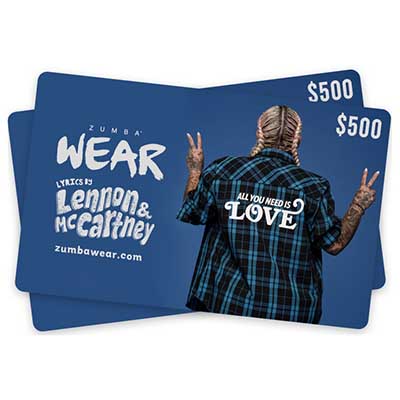 Free $100 Zumba Wear Gift Card (32 Winners)