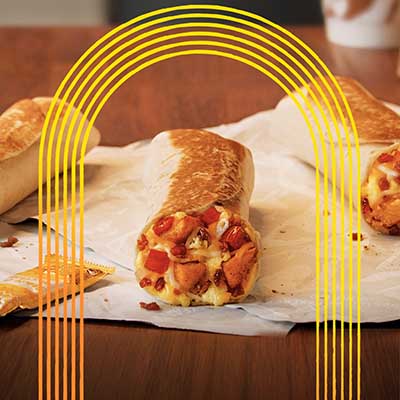 Free Toasted Breakfast Burrito at Taco Bell