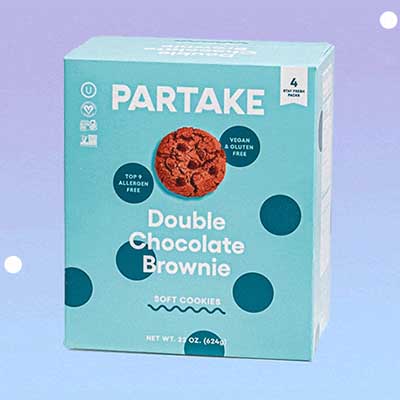 Nearly Free Partake Double Chocolate Brownie Cookies