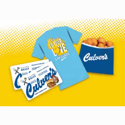 Free $10 Culver’s Gift Card and More (550 Winners)